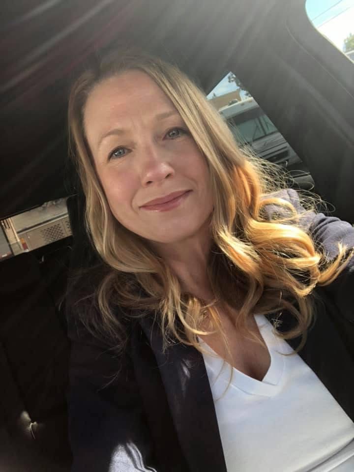 Kristen Shepherd getting ready for a job interview