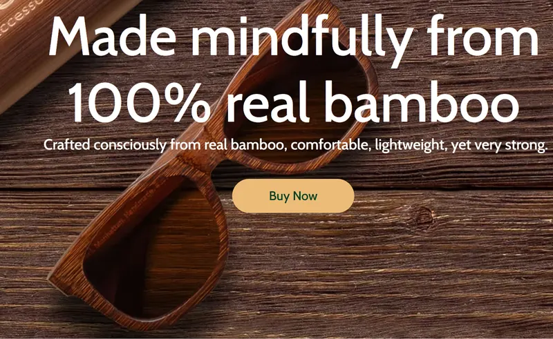 Cloudfield bamboo sunglasses โ Made mindfully from 100% real bamboo